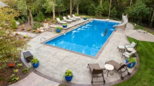 fiberglass pool features